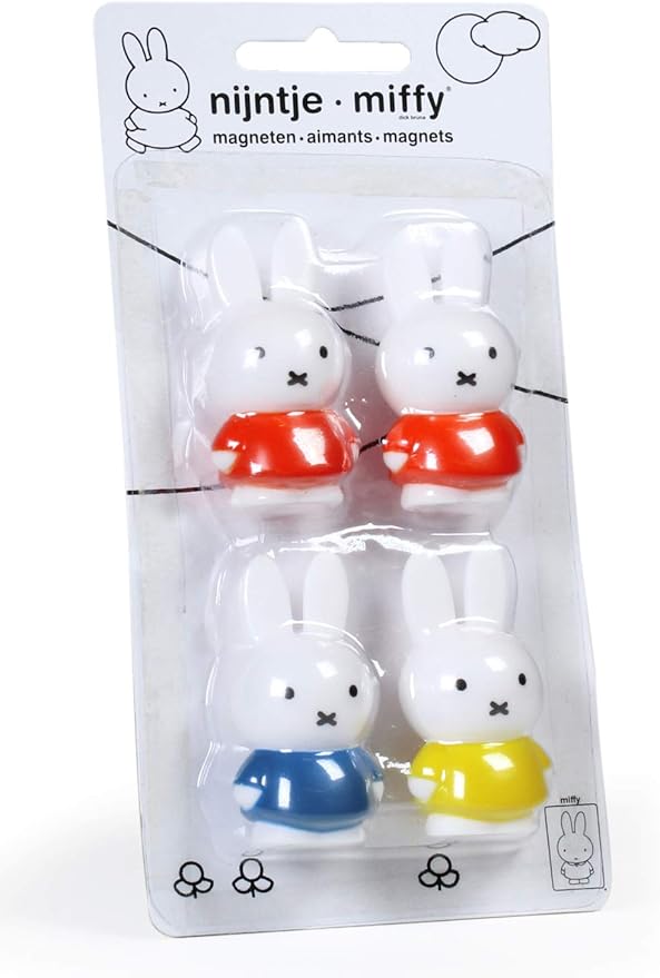 Set de 4 Imanes Miffy - Medidas 5 Cm - Altura 4,6 cm - 2,5 cm de Diámetro